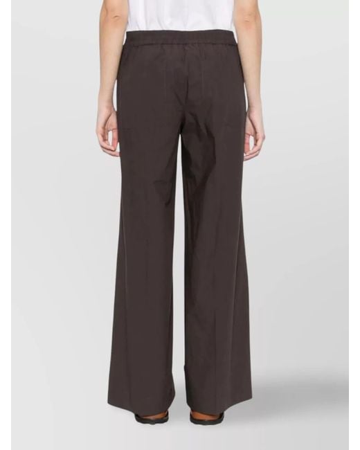 P.A.R.O.S.H. Brown Cotton Straight-Leg Trousers