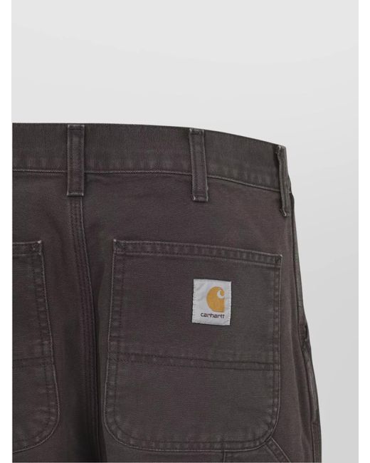 Carhartt Gray Organic Cotton Relaxed-Fit Straight-Leg Trousers for men