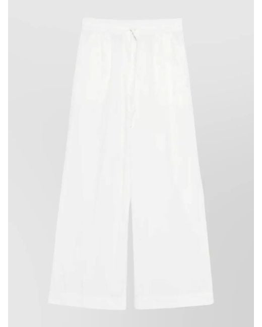 P.A.R.O.S.H. White Wide Leg Lounge Pants