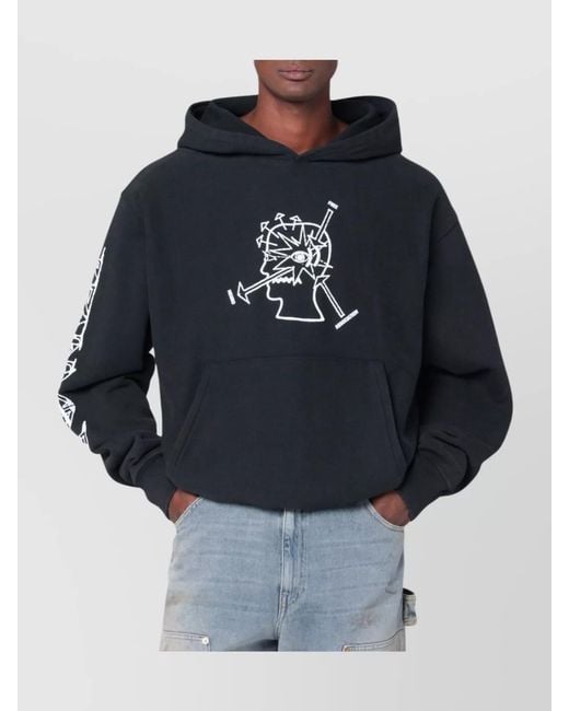 Brain Dead Blue Printed Sweatshirt for men