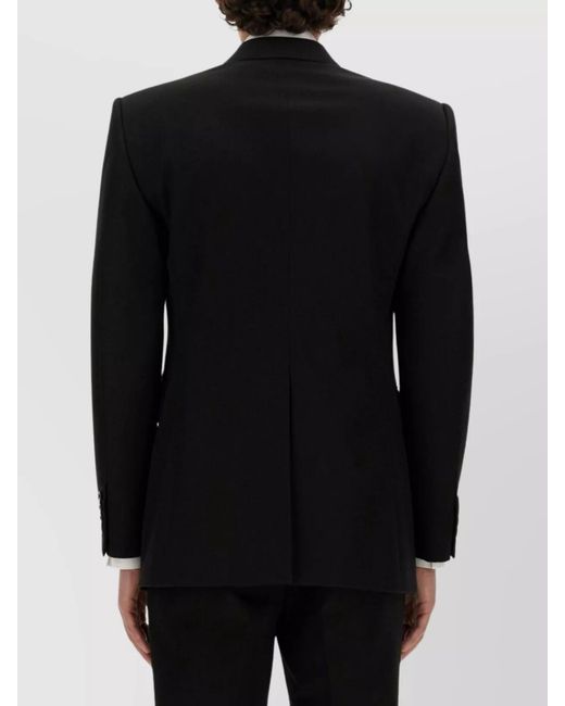 McQueen Black Double-Breasted Cotton Regular-Fit Suit Jacket for men