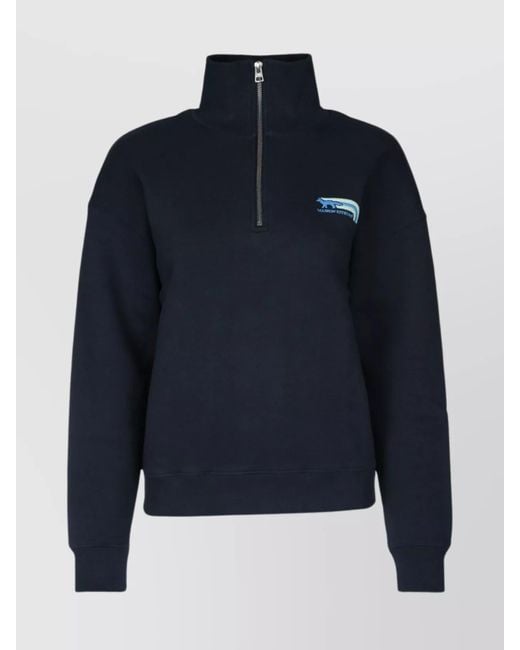 Maison Kitsuné Blue Cotton Sweatshirt