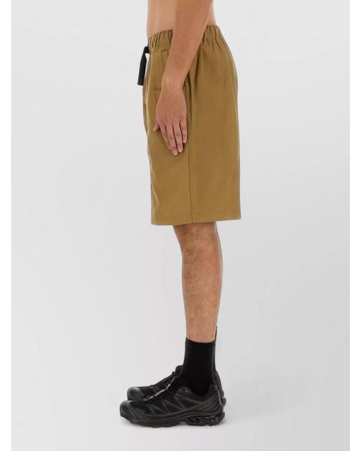 South2 West8 Natural Cotton Bermuda Shorts Elastic Waist Knee Length for men