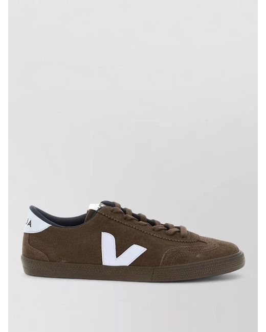 Veja Brown Leather Volley Sneakers for men