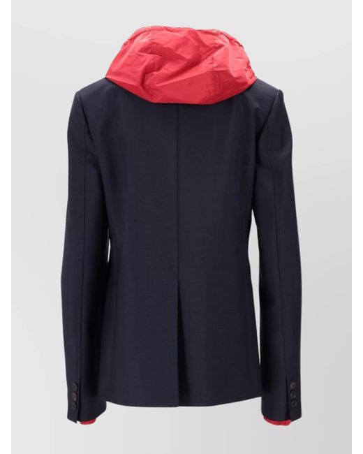 Miu Miu Blue Mohair Wool Blazer