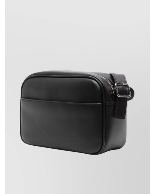 Courreges Black Réédition Leather Shoulder Bag