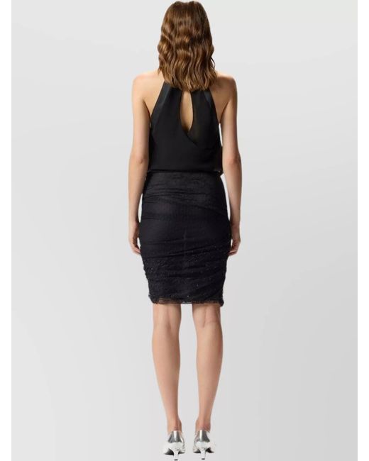 Pinko Black Fitted Skirt