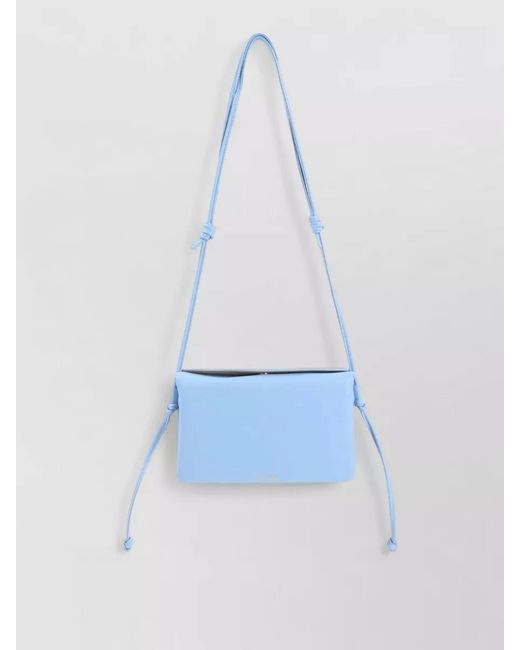 Céline Blue Trio Crossbody Bag Lamb Leather Strap