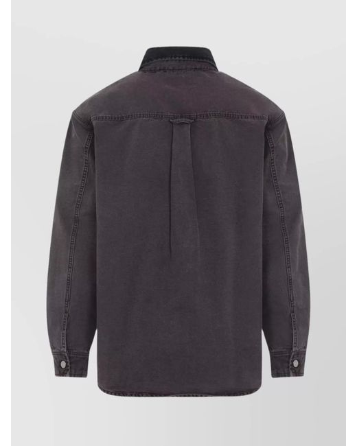 Carhartt Blue Cotton Shirt Jacket for men