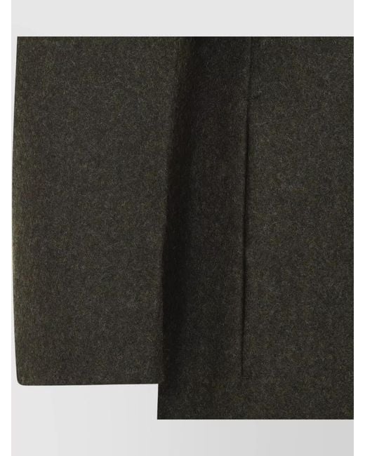 Jil Sander Black Single-Breasted Wool Coat