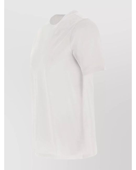 K-Way White Cotton Crew-Neck T-Shirt for men