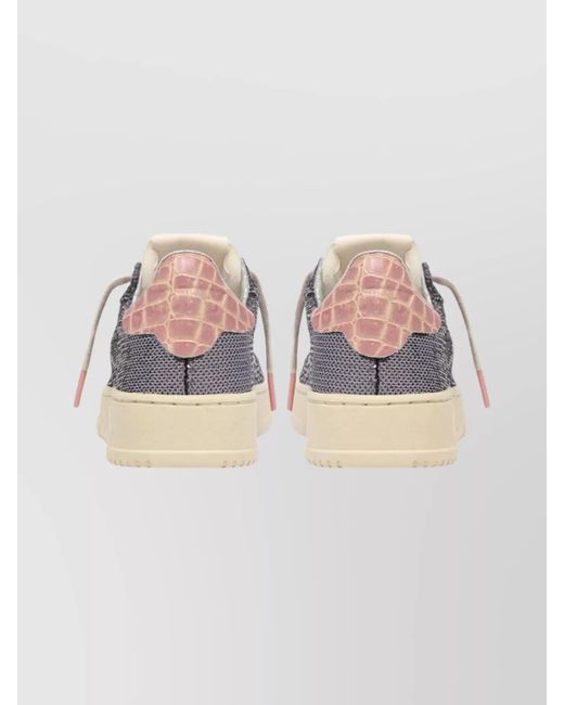 Autry Blue Sequined Low-Top Sneakers