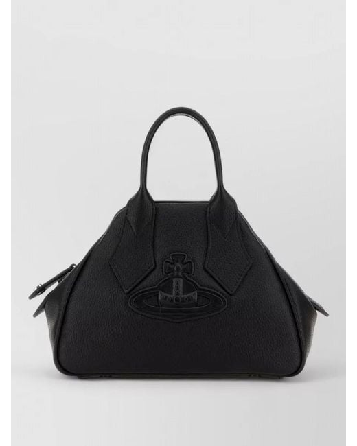 Vivienne Westwood Black Small Leather Yasmine Shoulder Bag Top Handles