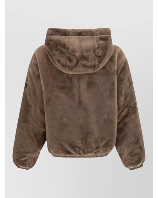 Moose Knuckles Gray Reversible Faux Fur Hoodie