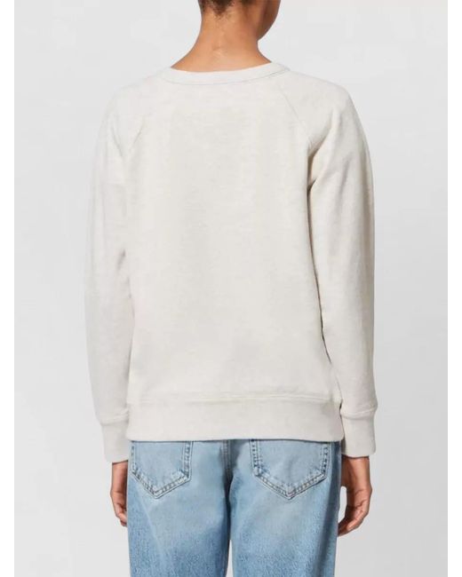 Isabel Marant White Logo Cotton Sweatshirt