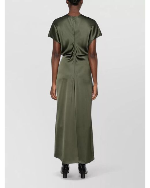 Totême Green Draped Maxi Dress