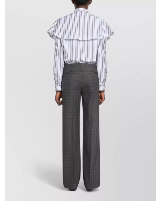 Dries Van Noten White Striped Slim-Fit Cotton Shirt for men