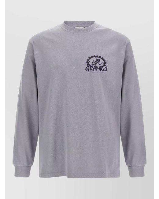 Gramicci Gray Dirt Ready Long Sleeve Graphic T Shirt for men