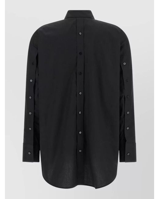 Xacus Black Scarlet Shirt Curved Hem Long Sleeve Design