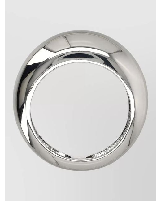 Frankie Shop Gray Elenna Bold Rounded Sculptural Rigid Bangle Bracelet