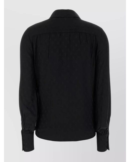 Isabel Marant Black Silk Stretch Shirt