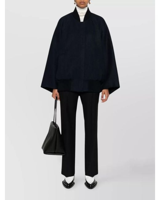 Max Mara Blue Cashmere Batwing Cape