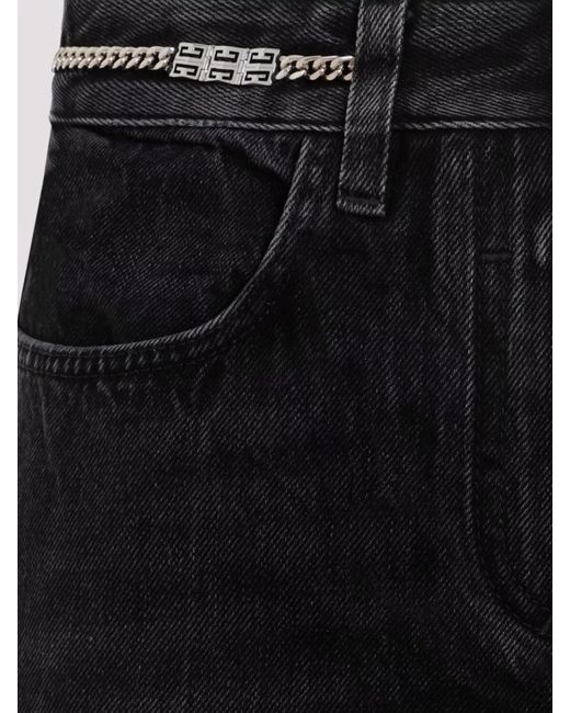 Givenchy Black Denim Cropped Bootcut Trousers