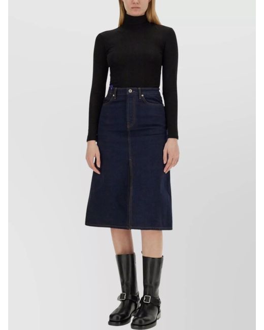 Burberry Blue Denim High-Rise Skirt