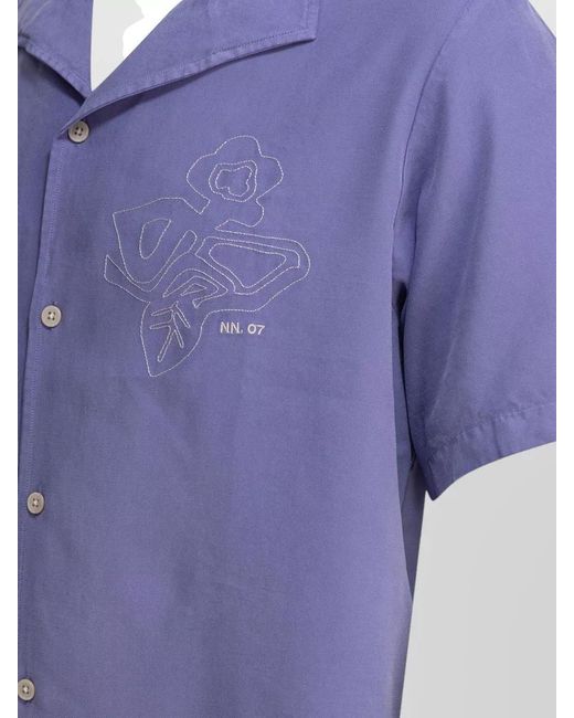 NN07 Purple Viscose Shirt for men