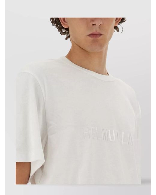 Helmut Lang Natural Cotton Logo T-Shirt for men