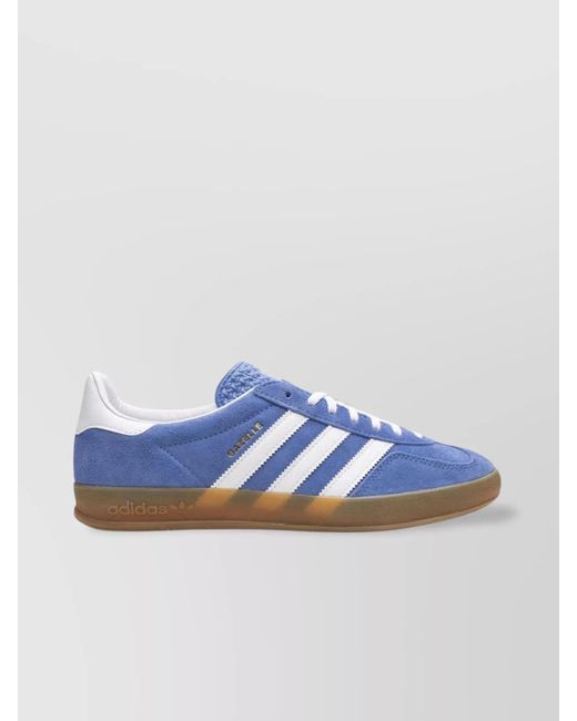 Adidas Blue Leather Low-Top Sneakers