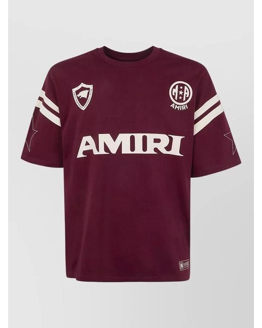 Amiri Red Sport Star Graphic Crew Neck T-Shirt for men