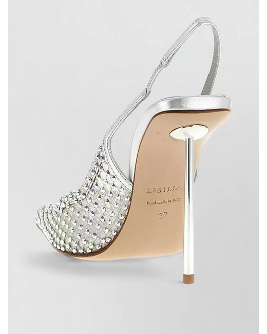 Le Silla White Gilda Slingback Pumps