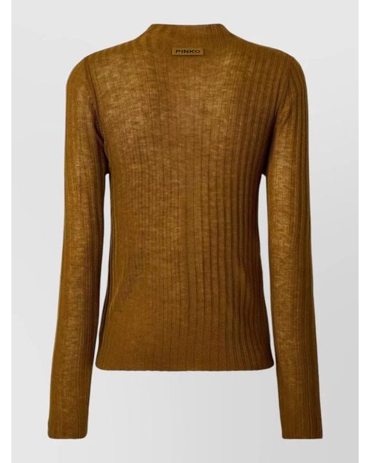 Pinko Green Ribbed Sweatshirt