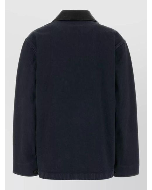 Miu Miu Blue Denim Jacket Collared Neck Front Pockets