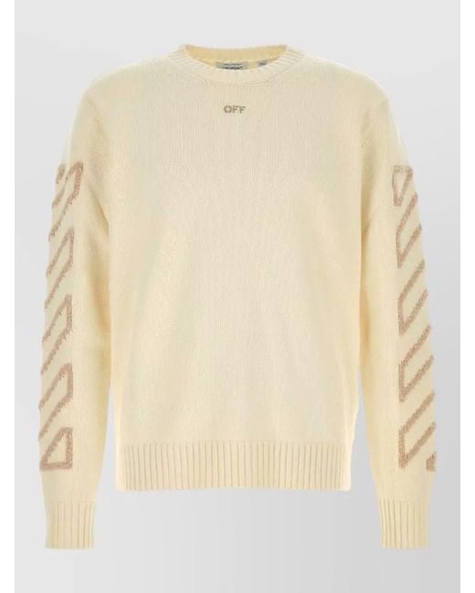 Off-White c/o Virgil Abloh Natural Wool Blend Sweater for men