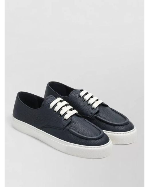Prada Blue Low Top Sneakers Round Toe Rubber Sole for men