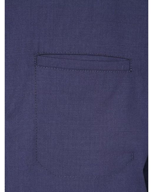Herno Blue Wool Shirt Jacket for men