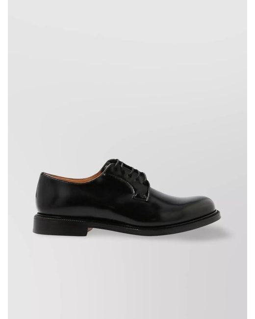 Church's Black Leather Derby Lace-Up Shoes for men