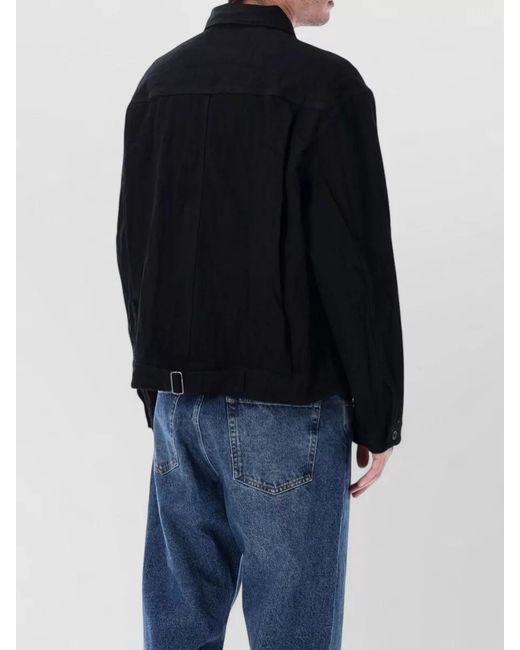 Studio Nicholson Blue Short Coat Front Pockets Collared Design for men