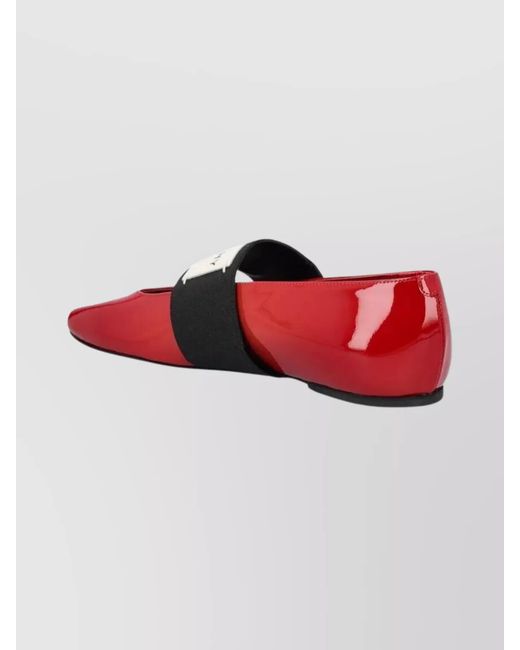 Givenchy Patent Leather Squared Ballerina Shoes
