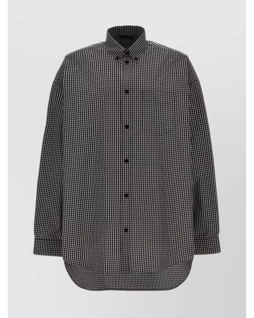 Balenciaga Gray Oversized Shirt for men