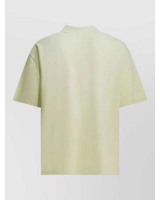 Maison Kitsuné Green Fox Head Polo Shirt Button Placket for men
