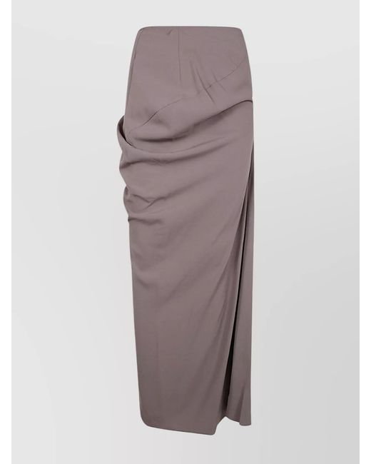 Dries Van Noten Brown Asymmetric Skirt