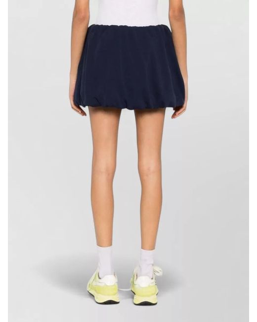 DUNST Blue Jersey Mini Skirt Bubble Hem Design