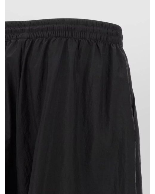 Y-3 Black Gradient Stripe Shorts Contrast Side Pockets for men