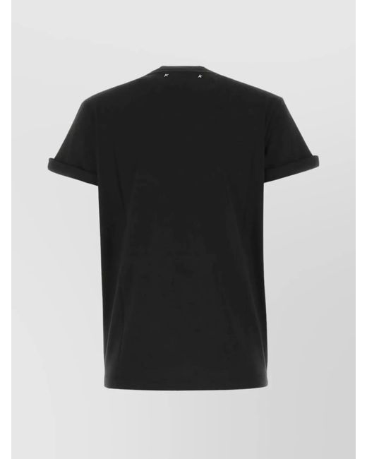 Golden Goose Deluxe Brand Black Cotton Logo Patch T-Shirt
