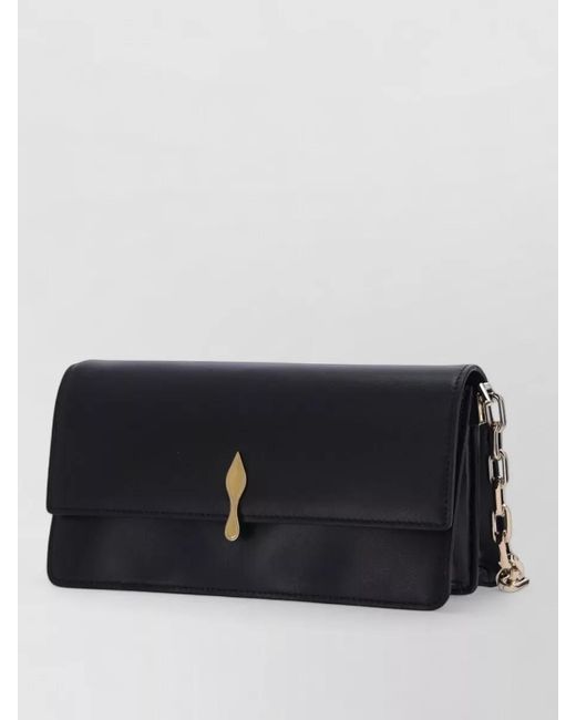 Christian Louboutin Black Loubi54 Lamb Leather Clutch Bag
