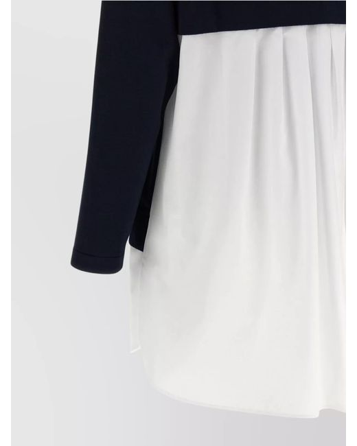 Elisabetta Franchi Blue Layered Knee-Length Dress