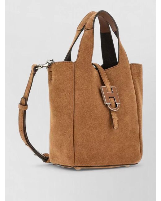 Hogan Brown H-Bag Tote Bag